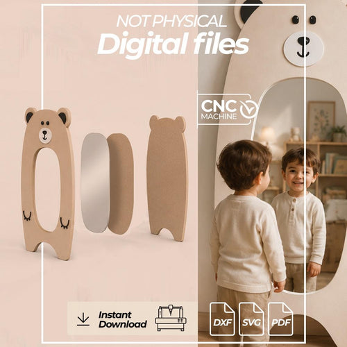 Bear Kids Mirror CNC Files | Furniture kids Plans